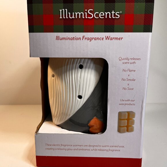 IllumiScents Christmas Gnome Ceramic Wax Warmer Fragrance Winter Holiday New - Picture 3 of 7